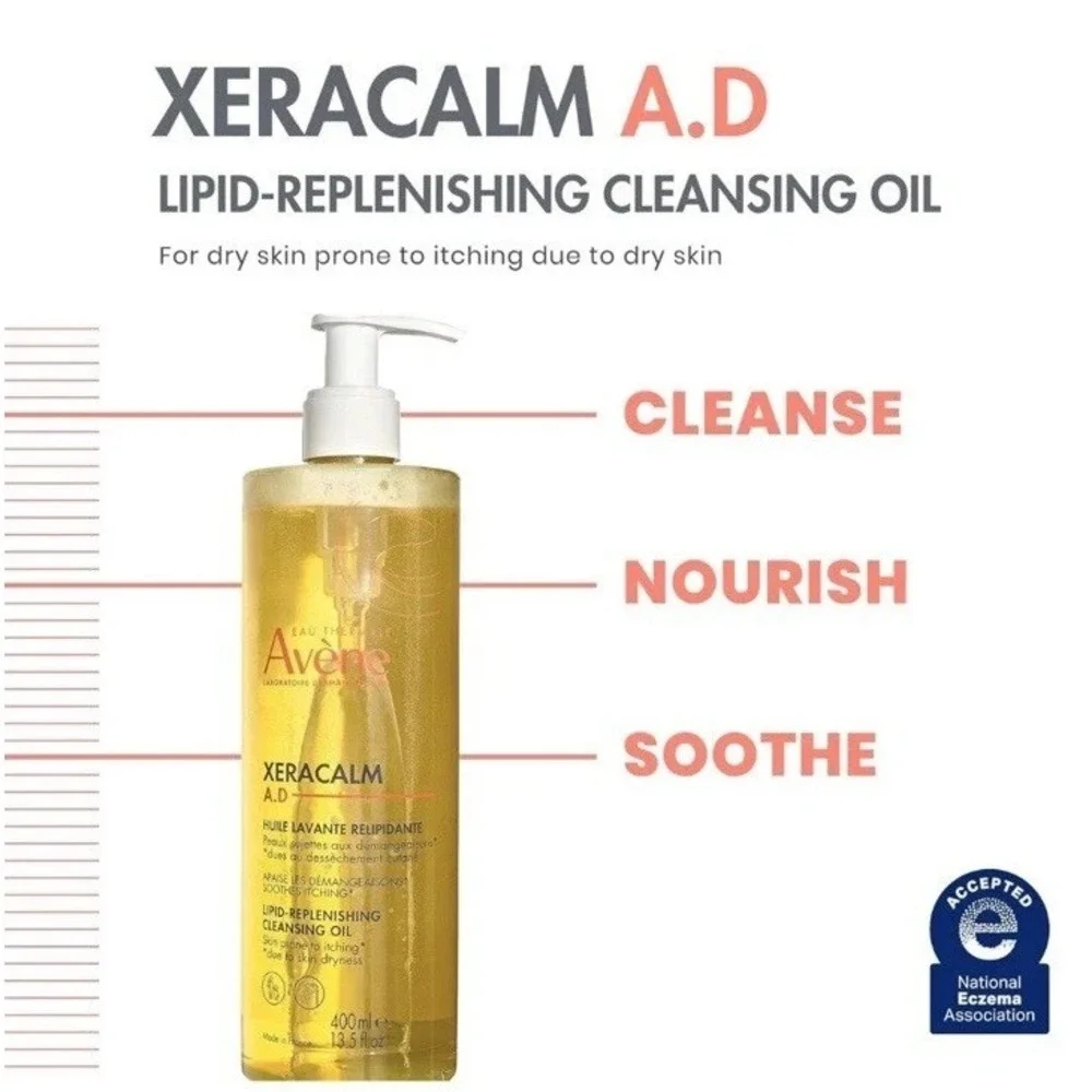 Avene Xeracalm A.D Lipid Replenishing Cleansing Oil 13.5 fl oz - NEW